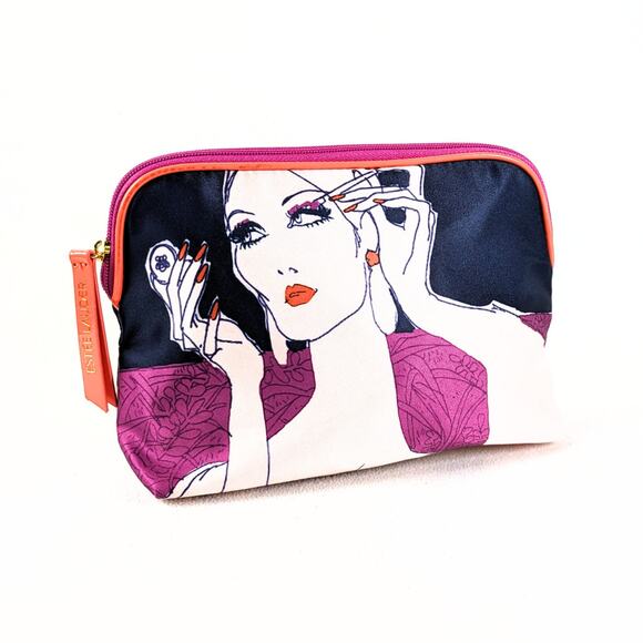 NWOT Estée Lauder Multicolor Print Cosmetic Bag - Picture 4 of 6